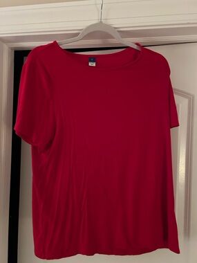 Old Navy Bright Red Short Sleeve Crewneck Tee